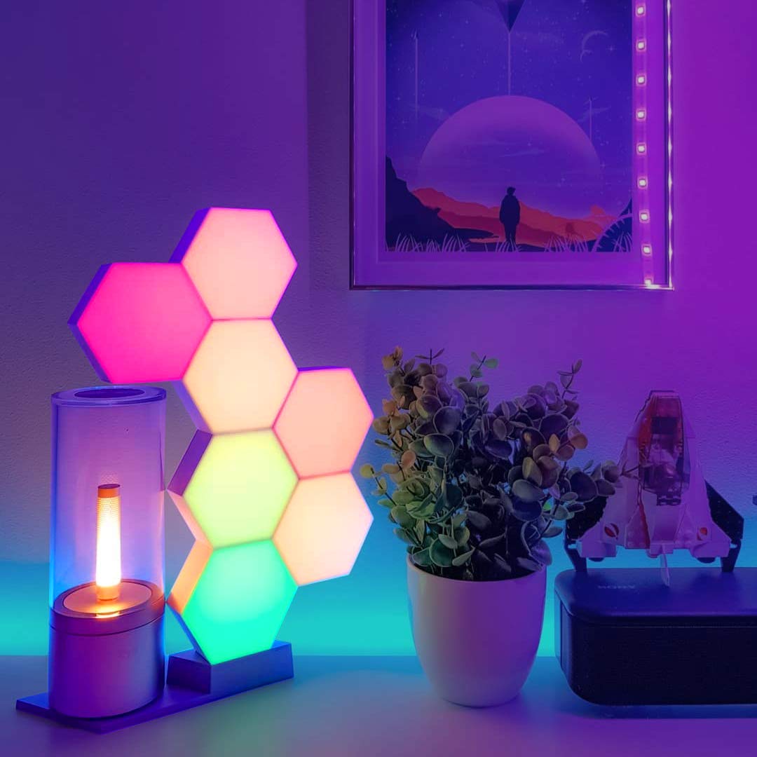 Hexagon LED Wall Light Set