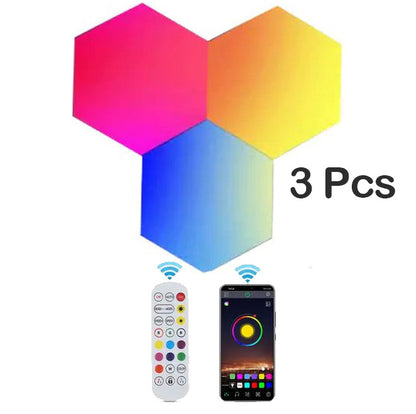 Hexagon LED Wall Light Set